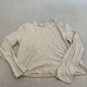 Girlfriend Collective Light Beige Long Sleeve Tee